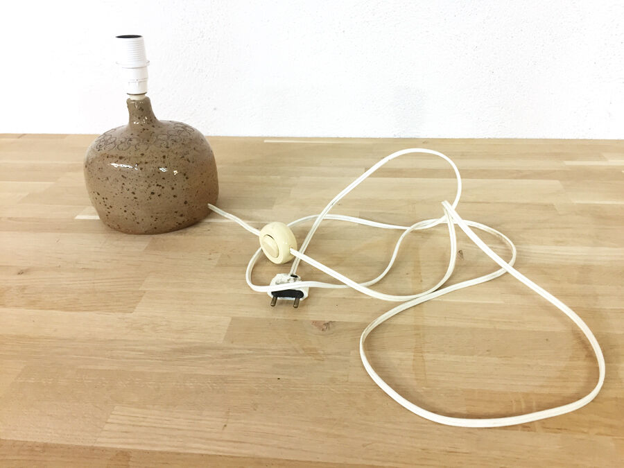 Enamelled sandstone lamp "Michel Cayla" 1970