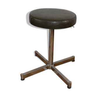 Tabouret télescopique skaï vert