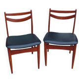 Scandinavian chairs, compass foot, skai