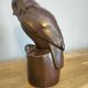 Glazed stoneware owl signed Drillon – Puisaye, 1950s