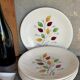 Seven vintage plates in fine earthenware from Gien service Gentilly