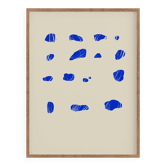 Abstract blue giclee print, 50x70cm
