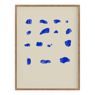 Impression giclée abstraite bleue, 50x70cm