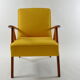 Fauteuil kompas jaune dossier haut