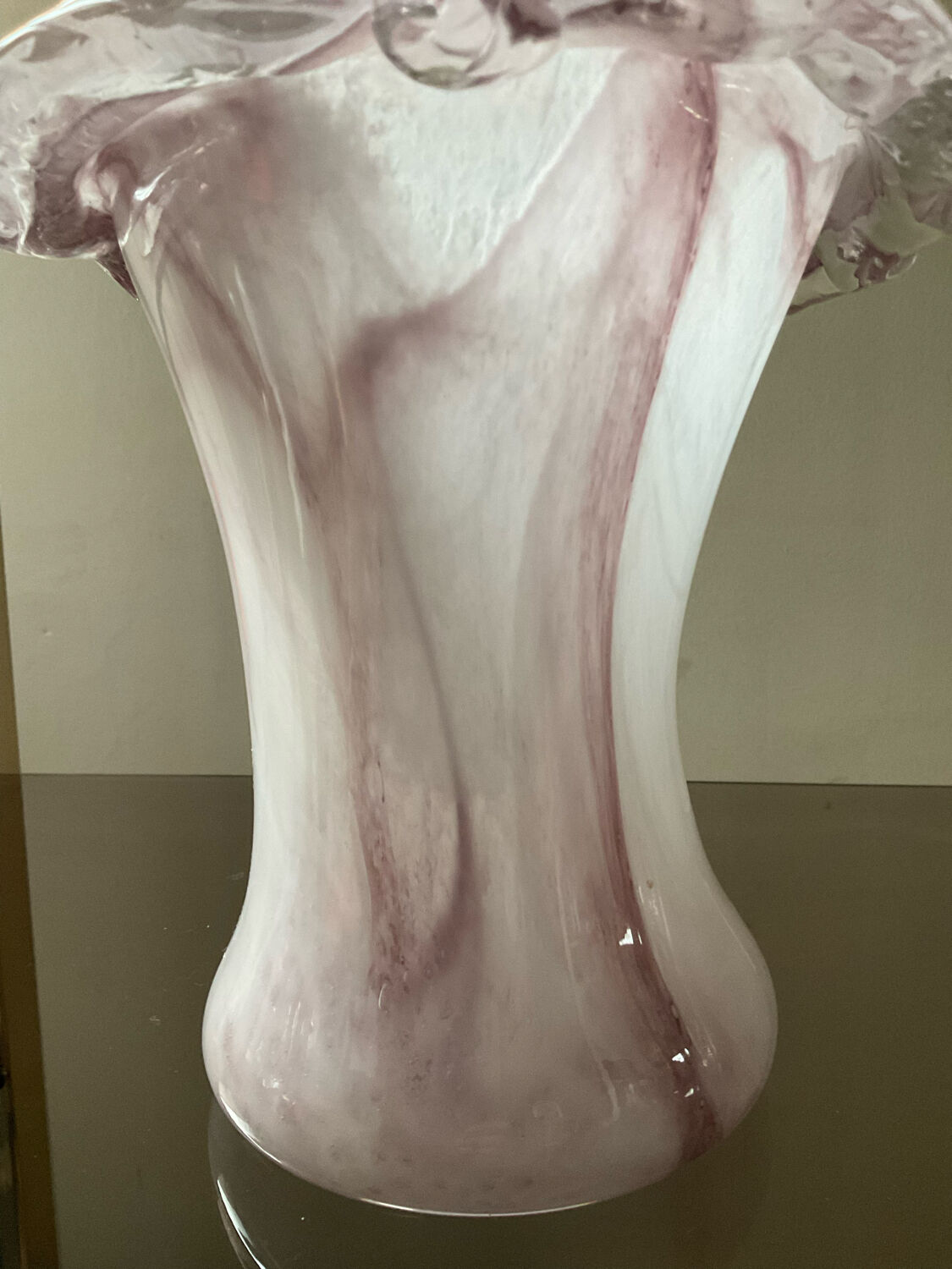 Vase champignon vintage en pâte de verre Murano