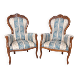 Pair of maple wood chairs