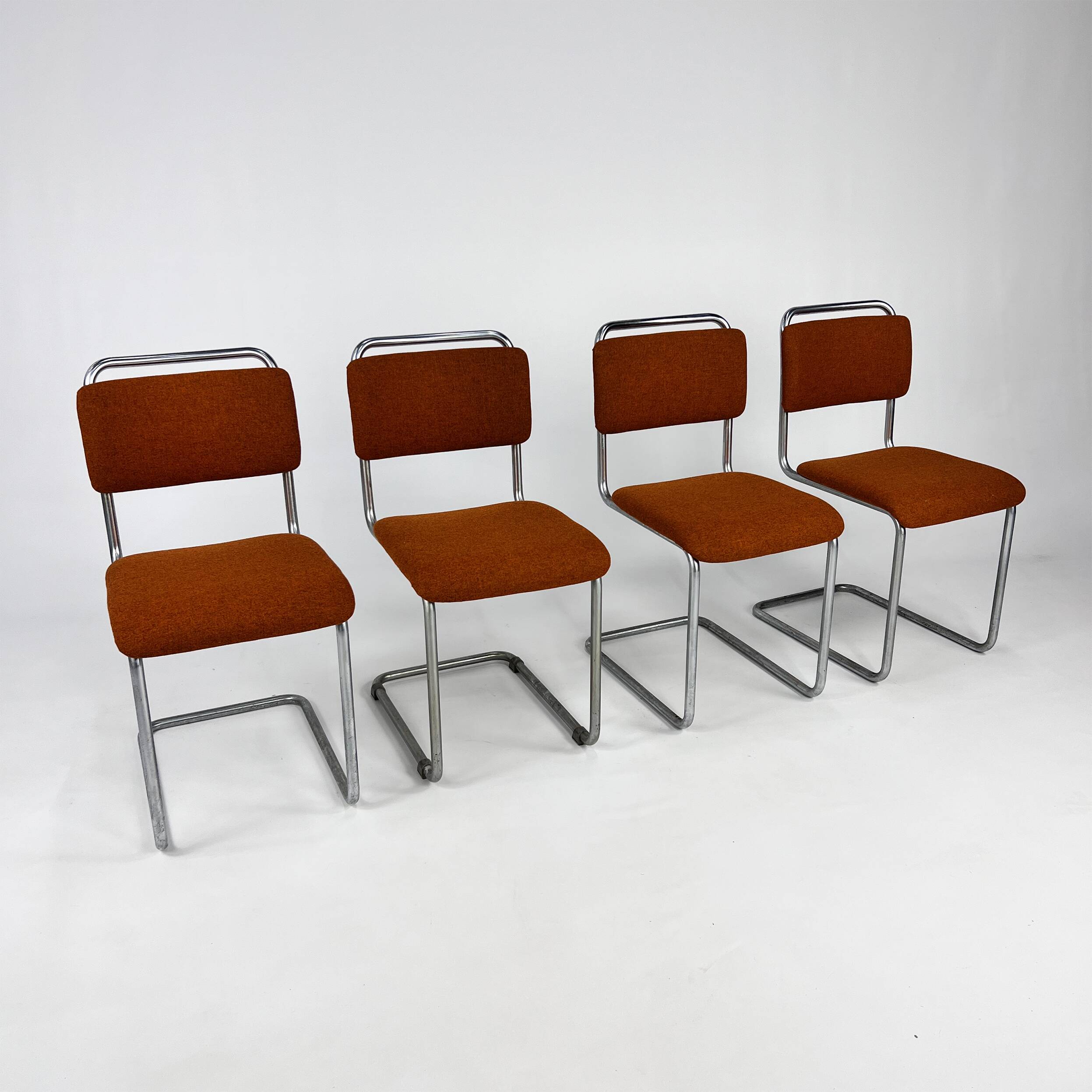 Set of 4 Mid-Century Gispen 101 Dining Chairs, 1940s