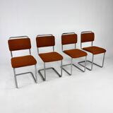 Set of 4 Mid-Century Gispen 101 Dining Chairs, 1940s