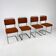 Set of 4 Mid-Century Gispen 101 Dining Chairs, 1940s