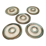 5 stoneware egg cups