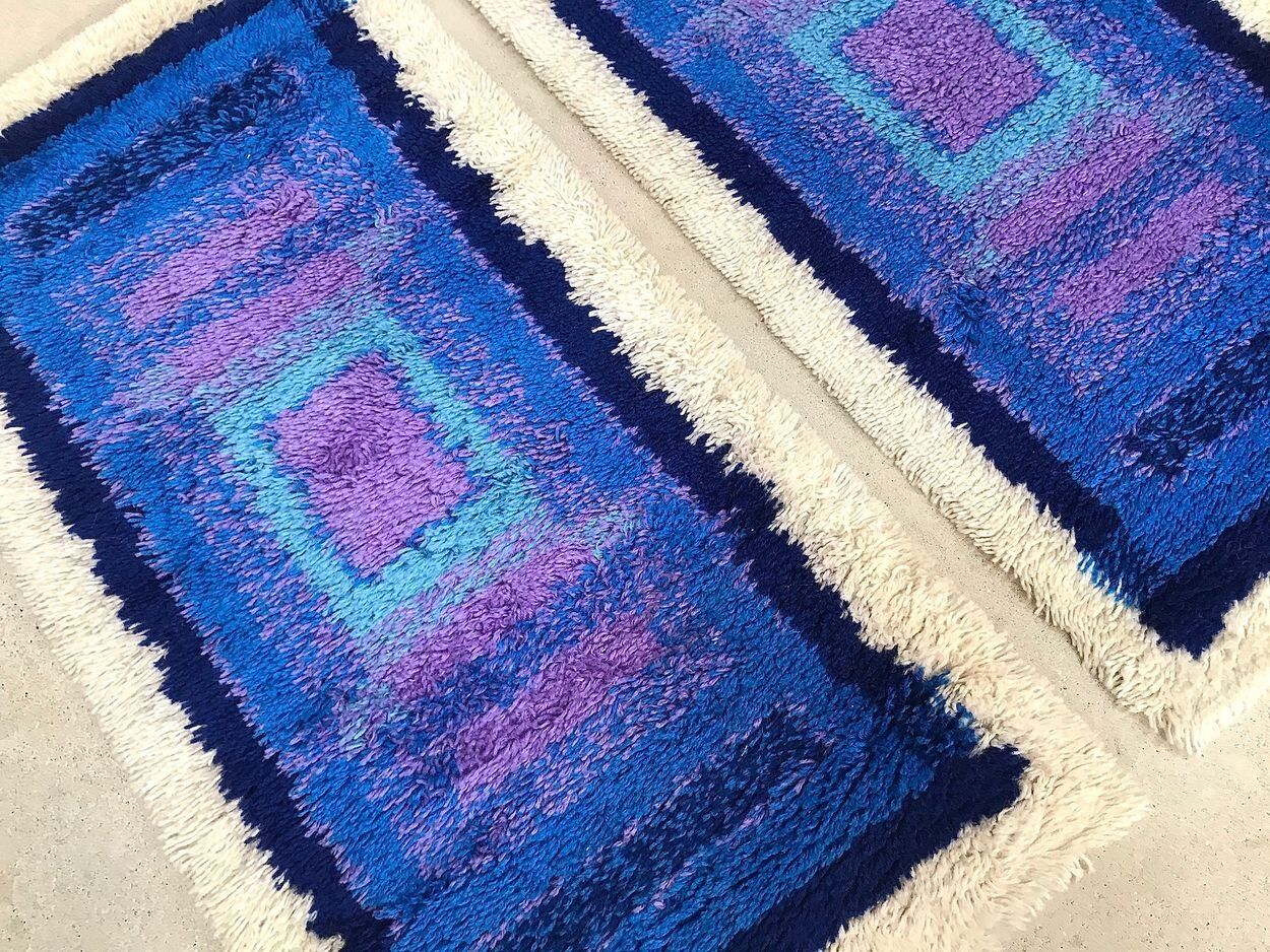 Modern abstract graphic rugs from Gilde, Germany 1960s, Set of 2