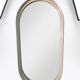 Oval mirror in white lacquer from the 1970s.