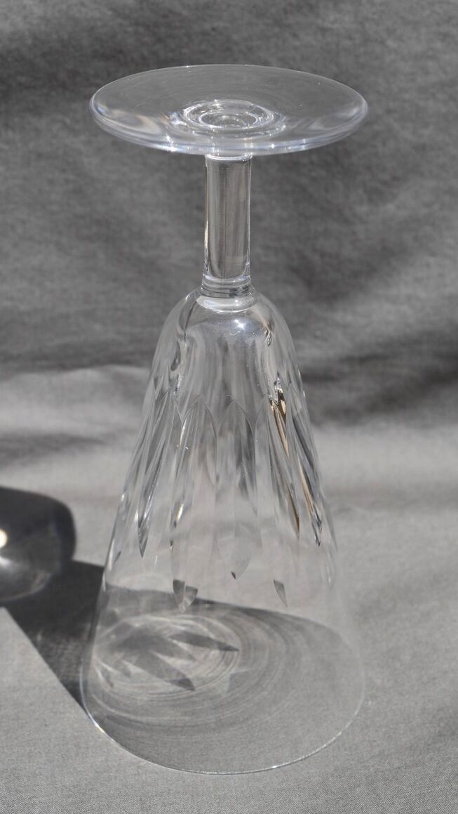 6 laccarat crystal champagne flutes model Cassino stamped