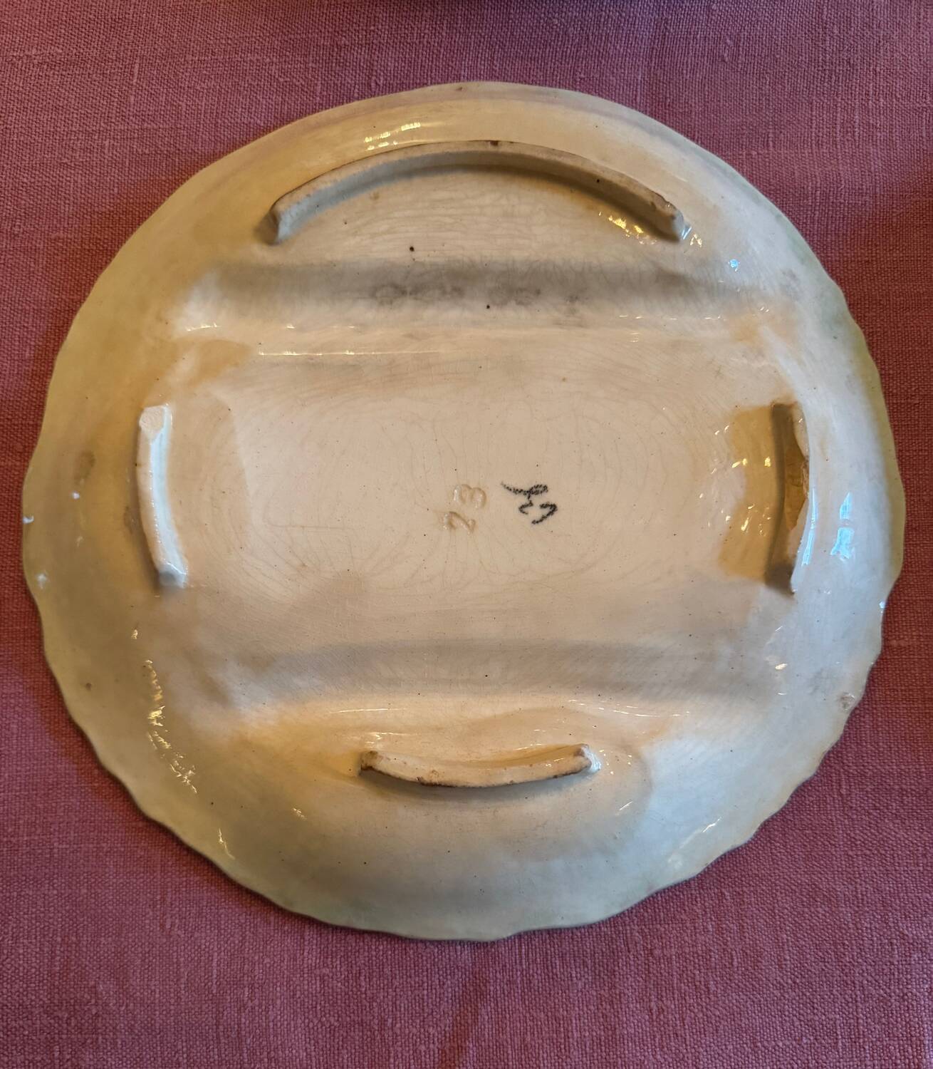 Barbotine plate service from Bavent (Orchies) 19th century (19th century)