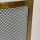 Curved Black Steel Mesh Fire Screen Design with Brass Frame
