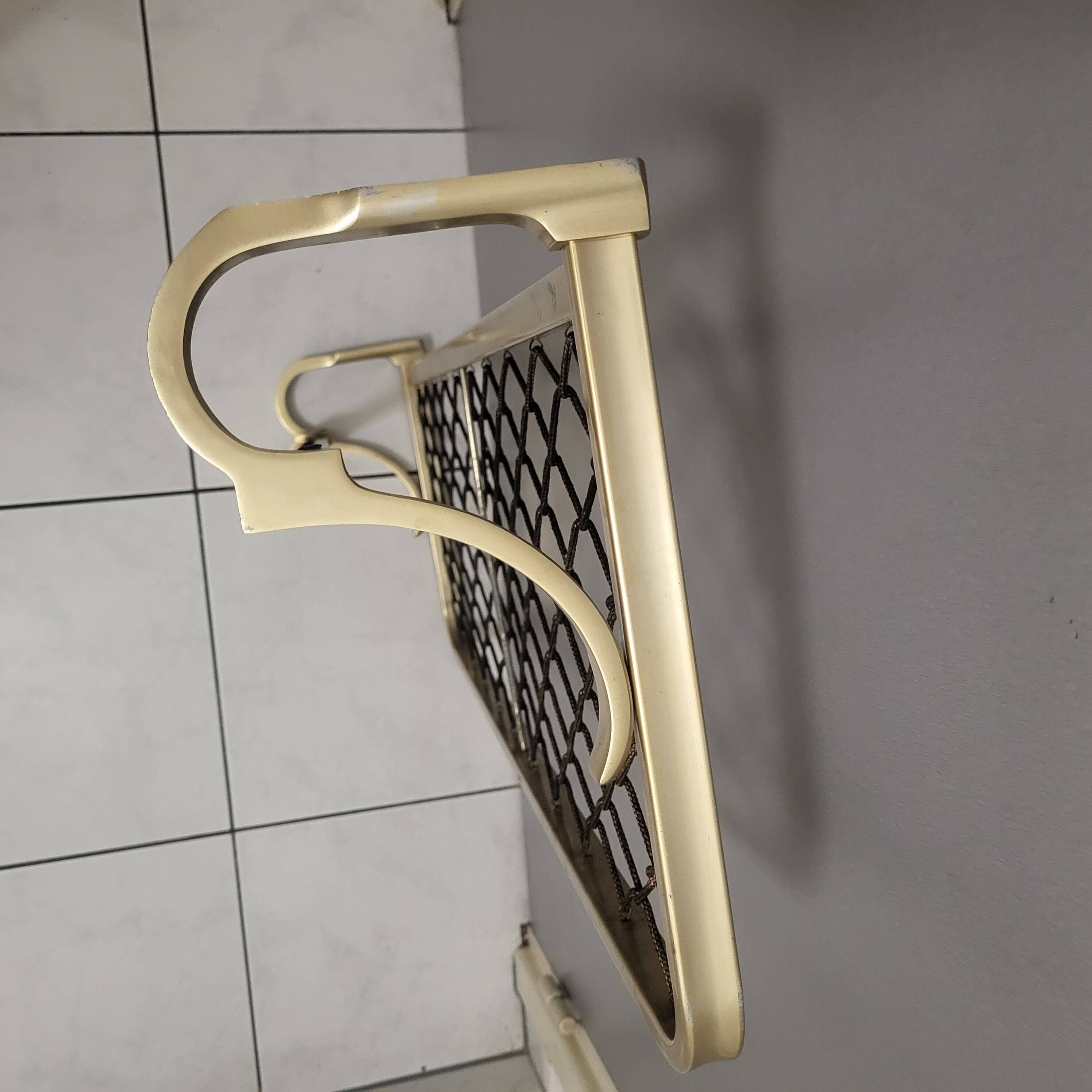 Gold-plated aluminum coat rack and cloakroom, 1960-70