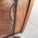 Art Deco bedside table in walnut, black marble top, circa 1920.