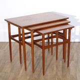 Tables gigognes danoises en teck 1960