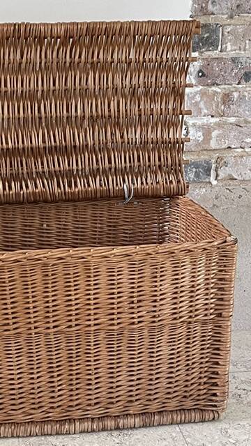 Vintage Rattan Chest Basket