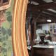 Glace ovale en bois doré XIXème 75x102cm