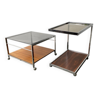 Desserte à boissons Mid-Century et table basse assortie par MDA
