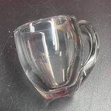 Superb signed baccarat crystal mug cup / vintage / 1300 gr