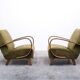 1930 Jindrich Halabala Bentwood Armchair in Forest Green Velvet