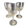 Suite de 3 verres a eau ou a vin en cristal taille