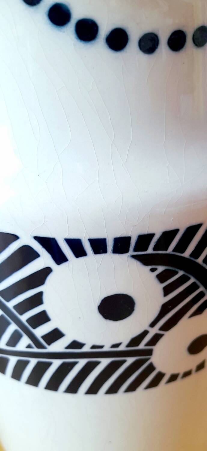 Badonviller earthenware art deco pitcher