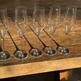 Set of 5 large champagne flutes
