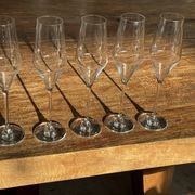 Lot de 5 grandes flûtes à champagne