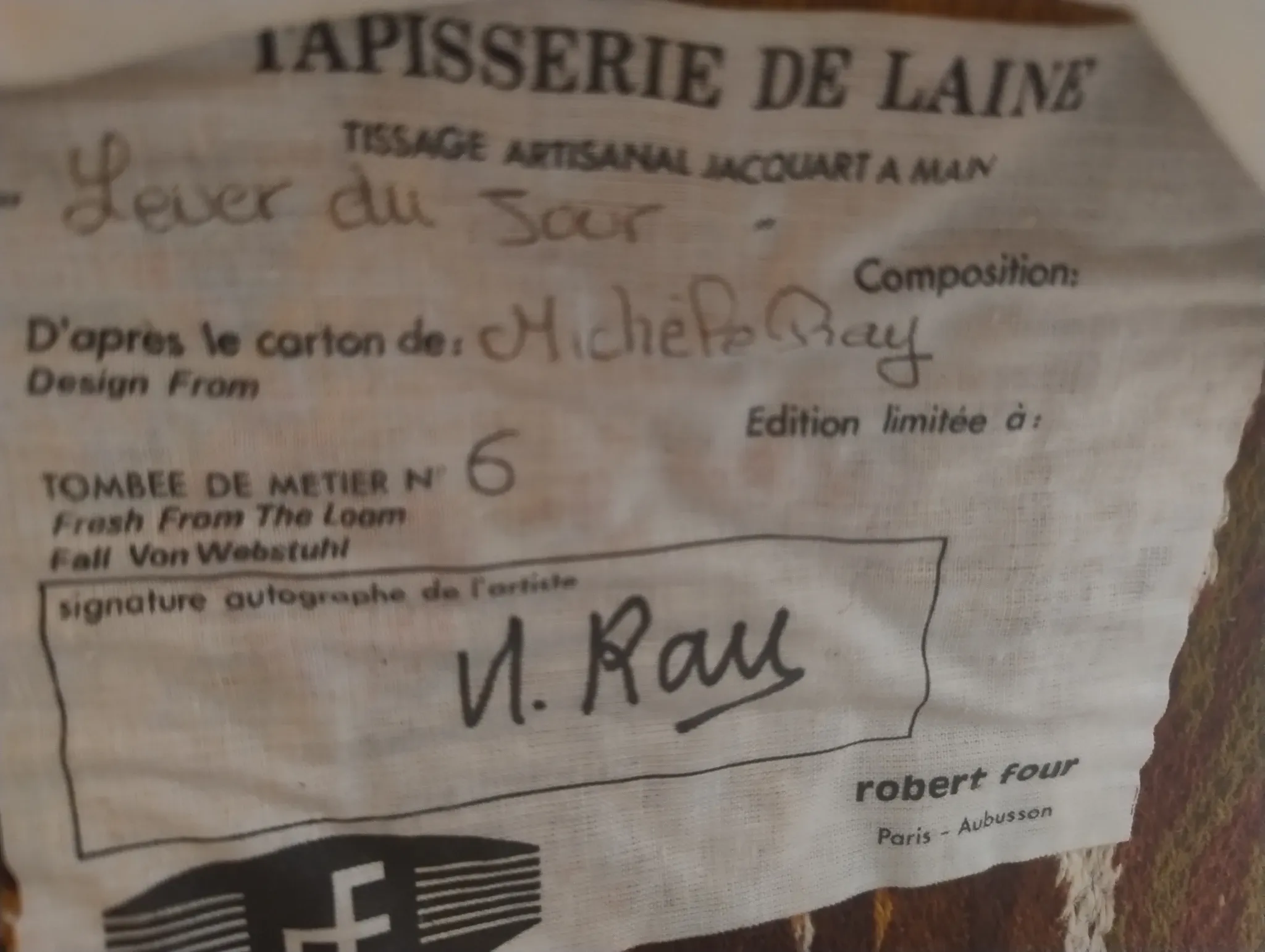 Tapestry Michèle Ray, Aubusson