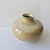 Ceramic stoneware ball vase signed (signature to be identified)