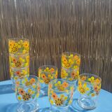 Verres vintage fleurs