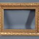 Old frame gilded stucco wood 29.5x21.5 cm, foliage 23.2x15.3 cm