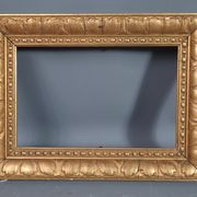 Cadre ancien bois stuc doré 29,5x21,5 cm, feuillure 23,2x15,3 cm