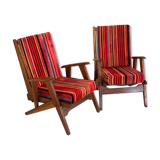 Pair 50s armchairs