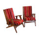 Pair 50s armchairs