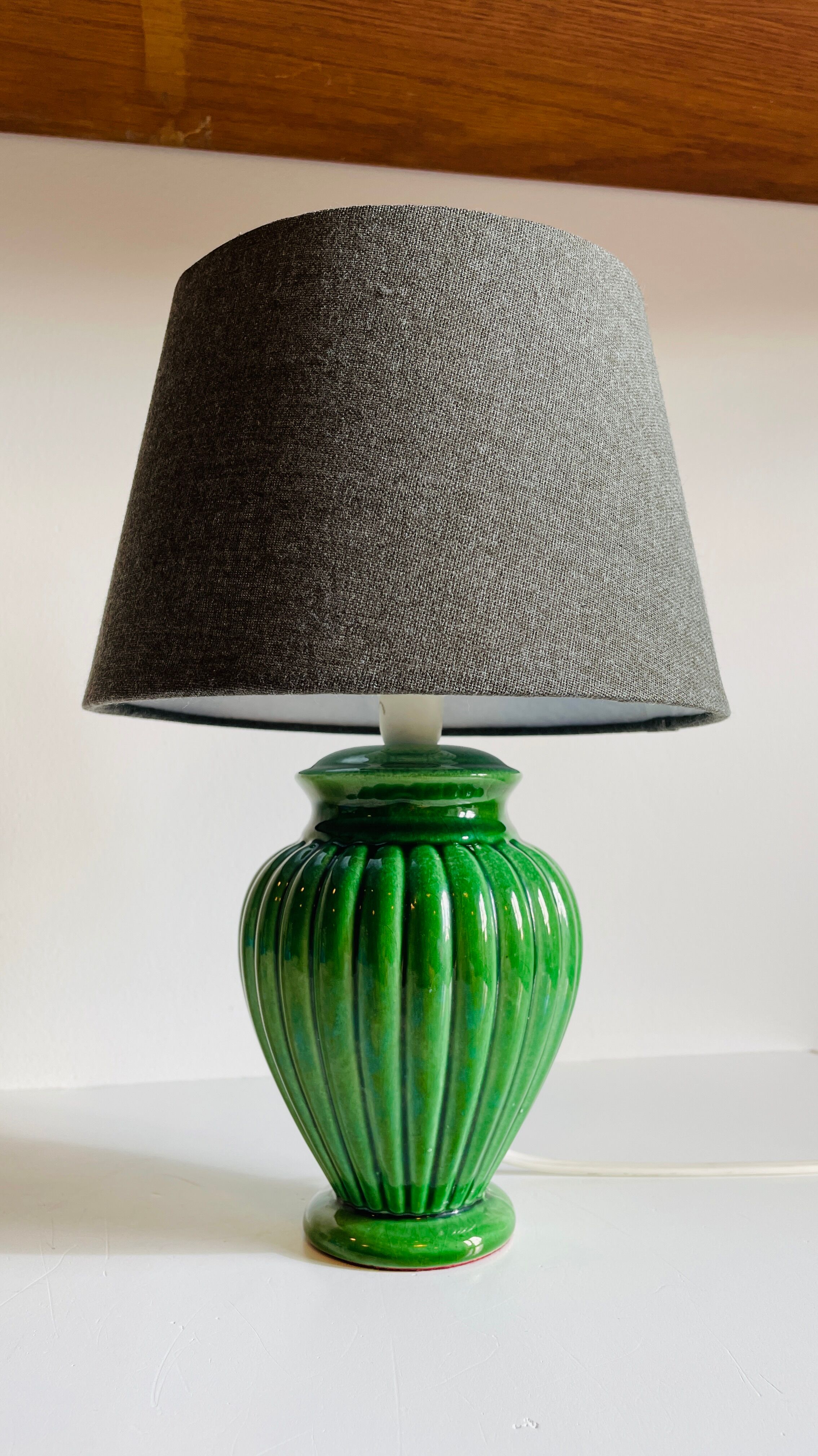 Green ceramic lamp 90s