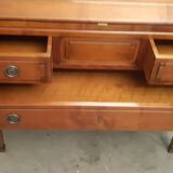 Sloping secretary, Louis XVI style donkey back desk, very good 20th century copy