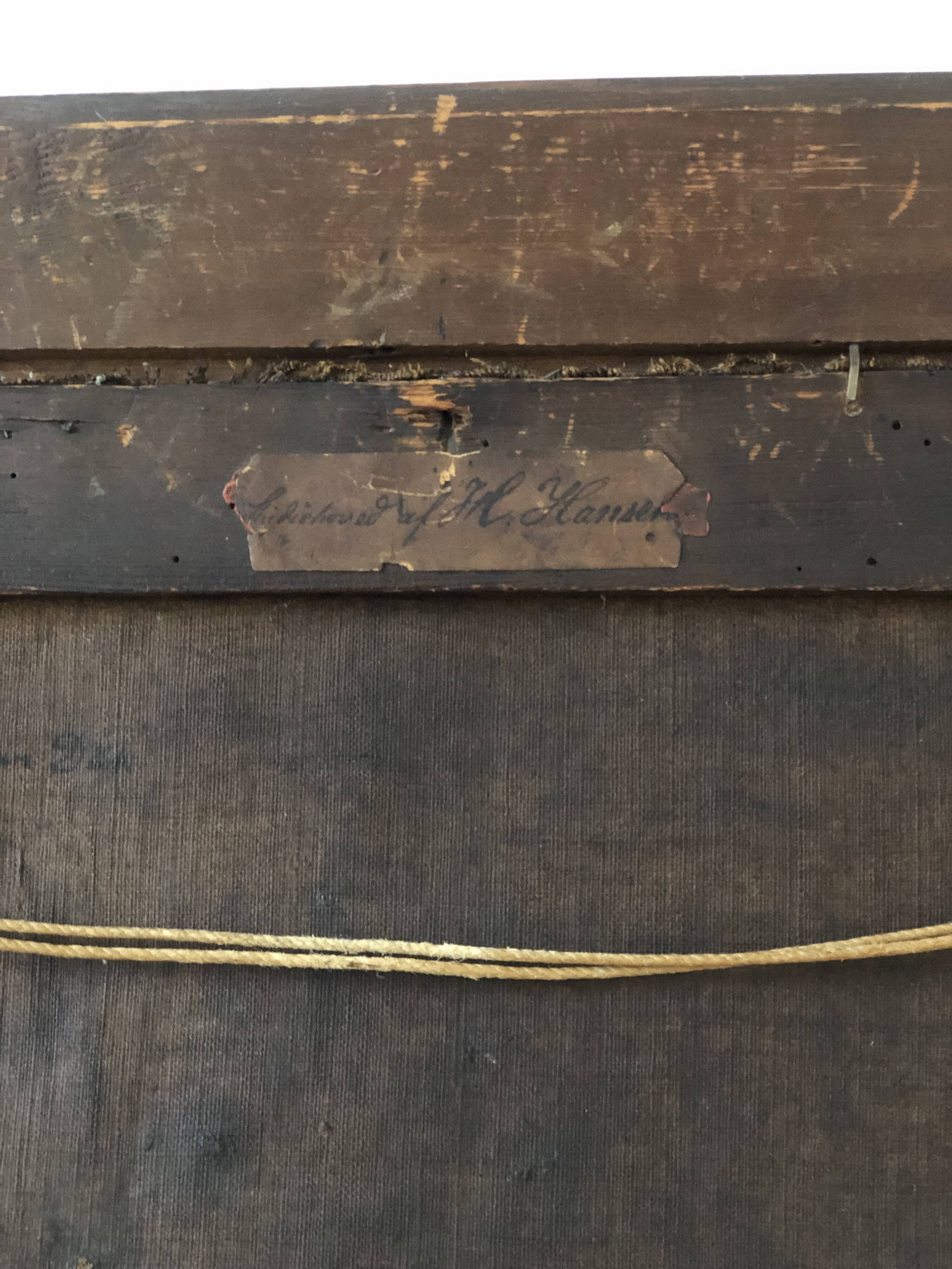 Antique Vintage Oil Portrait Painting of a Danish Gentleman, 19th Century