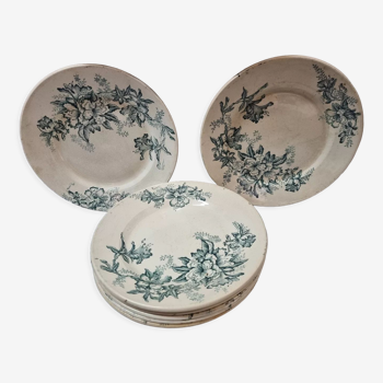 Earthenware plates Floréal XIXth century