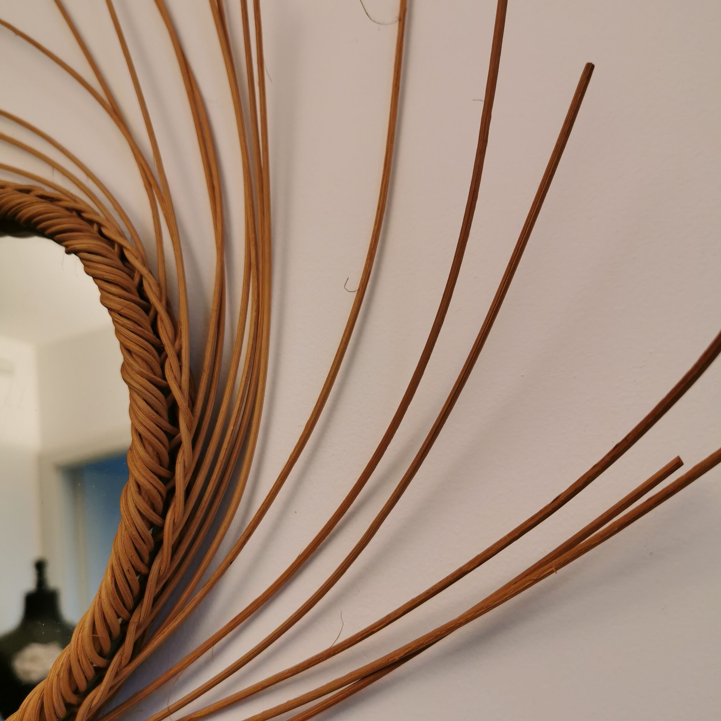 Mirror wicker sun 53cm