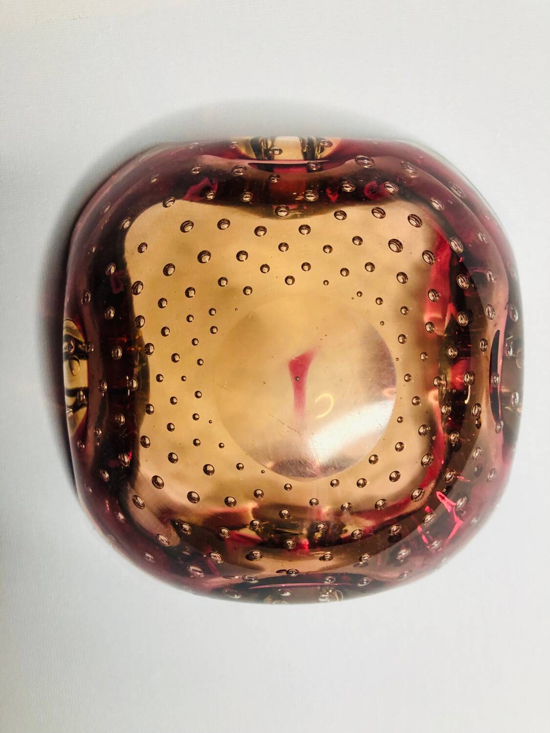 Murano glass ashtray attributed to Alessendro Mandruzzato 1970