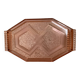 Plat plateau en verre rose style Rosaline B