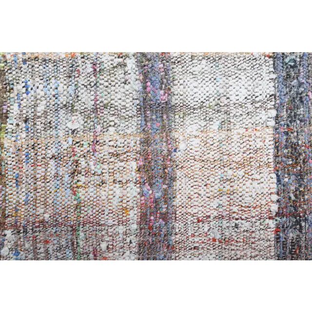 Vintage Turkish Hand-Knotted Wool Cotton White Kilim Runner Rug 75x208