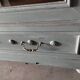 Old 2-door bookcase with chalk paint blue patina