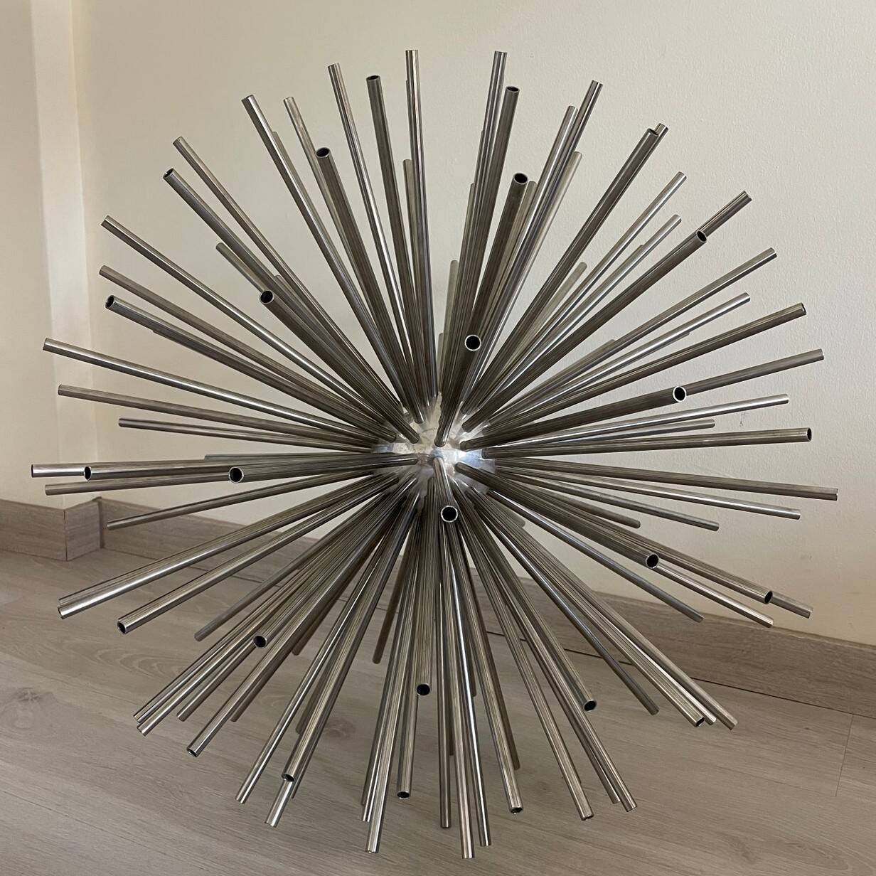 Monumental sculpture Curtis Jere "Asteroid", steel tubes, USA 1970