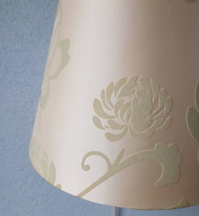 Metal wall lamp with fabric lampshade 1980