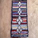 Tapis Berbère Boucherouite coloré - 80 x 189 cm